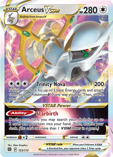Arceus VSTAR, representing Arceus VSTAR