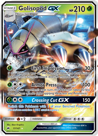 Golisopod-GX, representing Golisopod