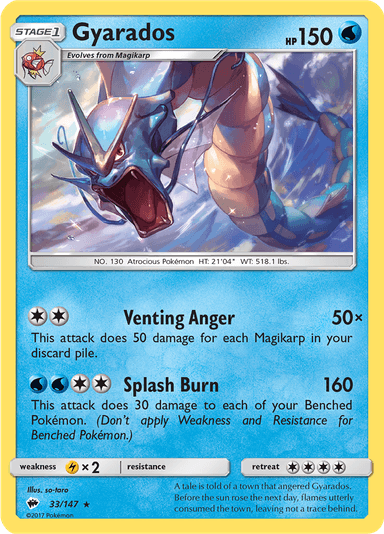 Gyarados, representing Archie's Gyarados