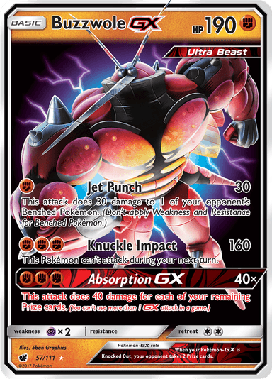 Buzzwole-GX, representing Buzzwole-GX