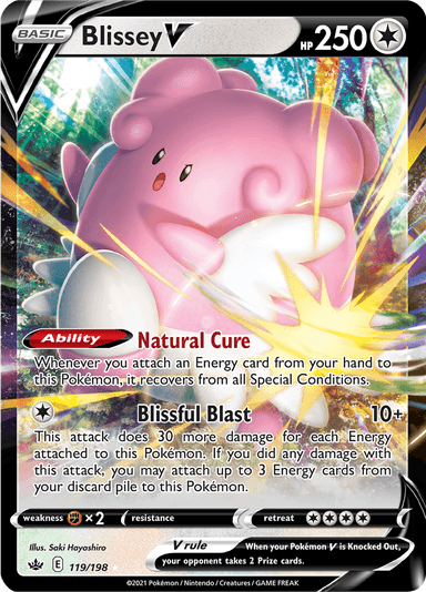 Blissey V, representing Blissey