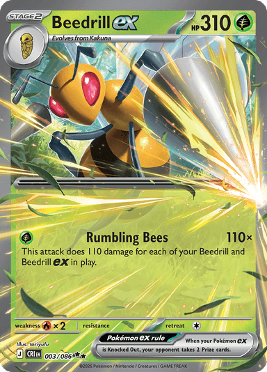 Beedrill ex, representing Beedrill