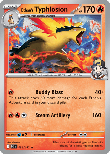 Ethan's Typhlosion, representing Ethan's Typhlosion