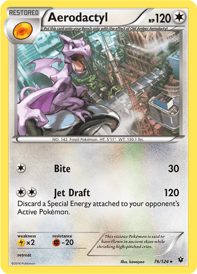 Aerodactyl, representing Aerodactyl