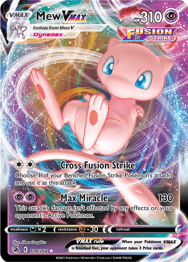 Mew VMAX, representing Mew Genesect