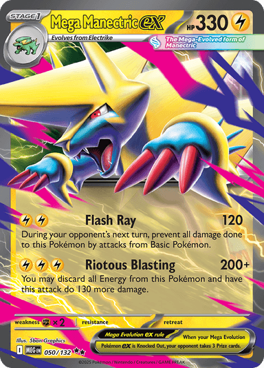 Mega Manectric ex, representing Mega Manectric ex
