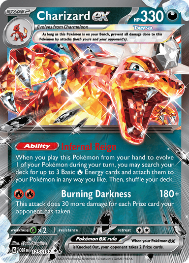 Charizard ex, representing Charizard ex