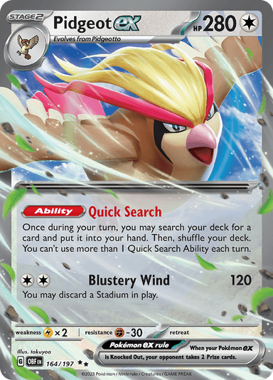 Pidgeot ex, representing Pidgeot ex Control