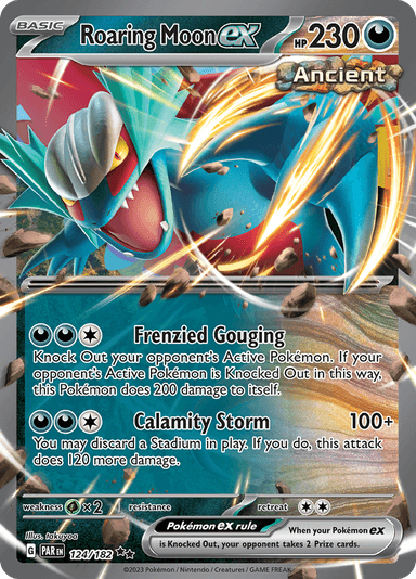 Roaring Moon ex, representing Roaring Moon ex