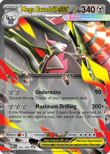 Mega Excadrill ex, representing Mega Excadrill