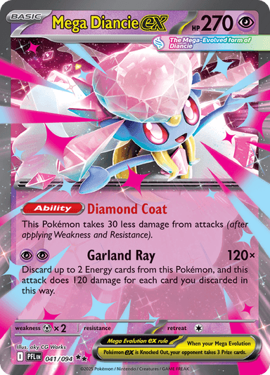 Mega Diancie ex, representing Mega Diancie