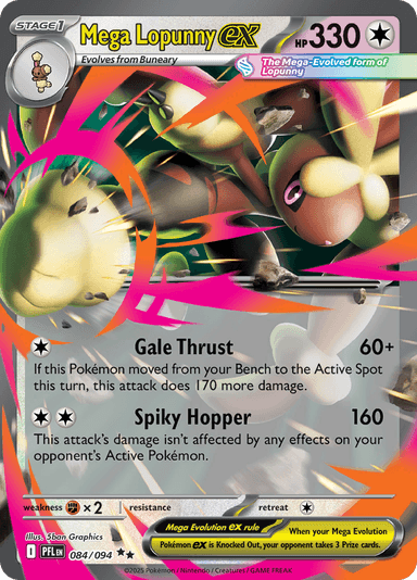 Mega Lopunny ex, representing Mega Lopunny