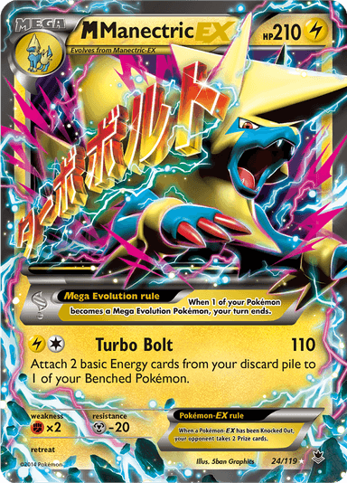 M Manectric-EX, representing Mega Manectric