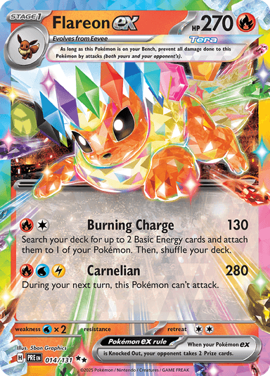 Flareon ex, representing Flareon