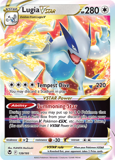 Lugia VSTAR, representing Lugia VSTAR / Archeops