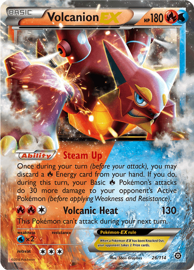 Volcanion-EX, representing Volcanion