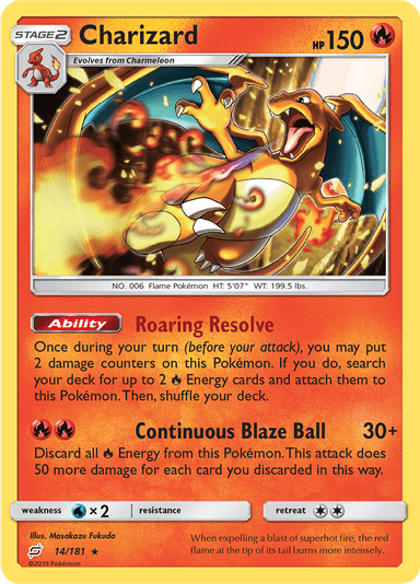 Charizard, representing Charizard (Team Up)