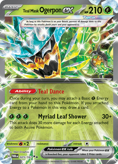 Teal Mask Ogerpon ex, representing Ogerpon Meganium