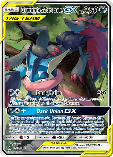 Greninja & Zoroark-GX, representing Greninja & Zoroark