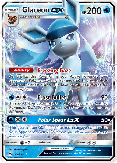 Glaceon-GX, representing Glaceon