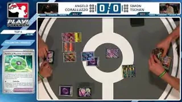 Clean match-start frame for Angelo Coralluzzo versus Simon Tschan