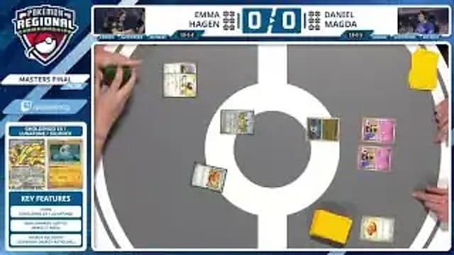 Clean match-start frame for Daniel Magda versus Emma Hagen