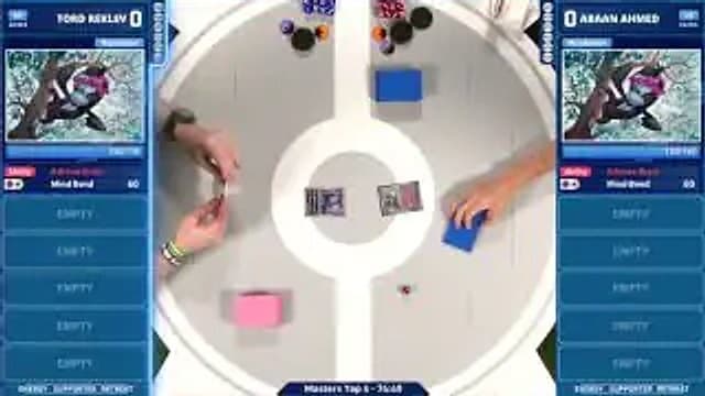 Clean match-start frame for Tord Reklev versus RYUKI OKADA