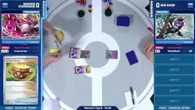 Clean match-start frame for Rowan Stavenow versus Ian Robb