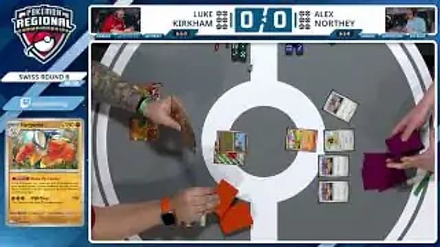 Clean match-start frame for Luke Kirkham versus Alex Northey