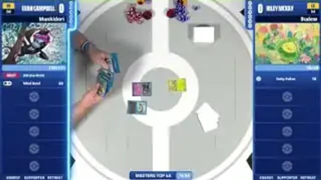 Clean match-start frame for Riley McKay versus Evan Campbell