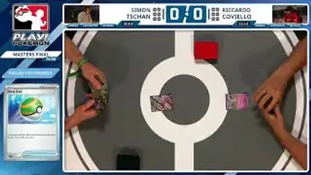 Clean match-start frame for Simon Tschan versus Riccardo Coviello