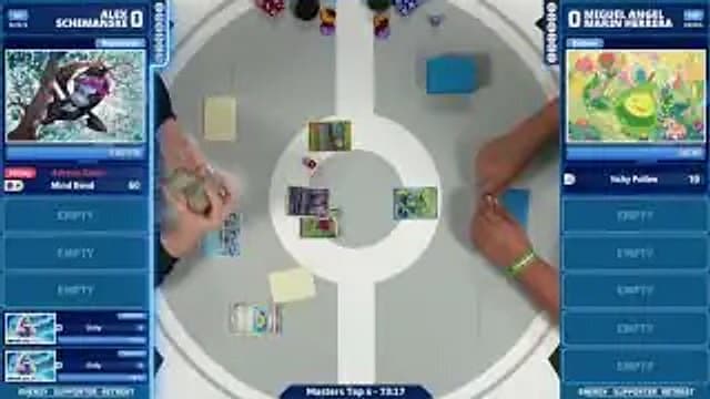 Clean match-start frame for Alex Schemanske versus Miguel Angel Marin Herrera