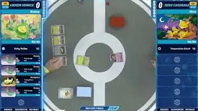 Clean match-start frame for Andrew Hedrick versus Diego Cassiraga
