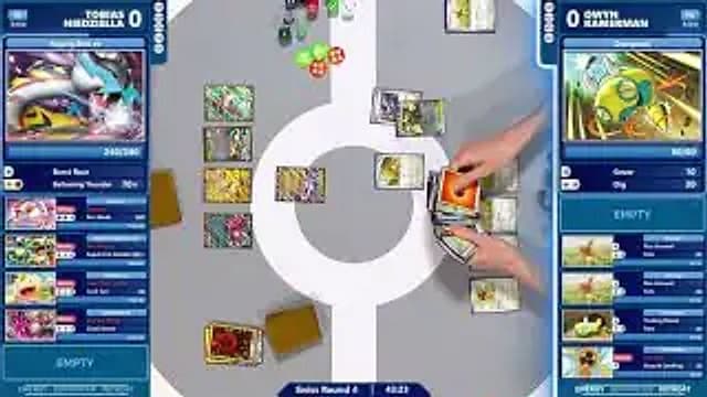 Clean match-start frame for Tobias Niedziella versus Owyn Kamerman
