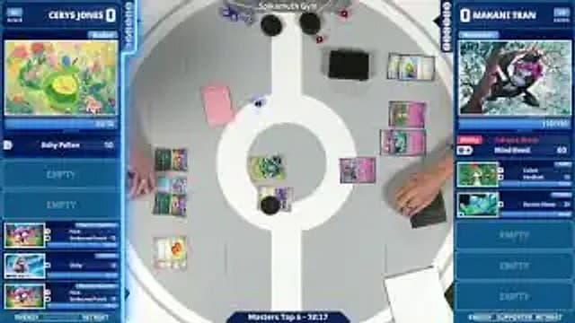 Clean match-start frame for Makani Tran versus Cerys Jones