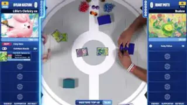 Clean match-start frame for Dylan Kasturi versus Rohit Potti
