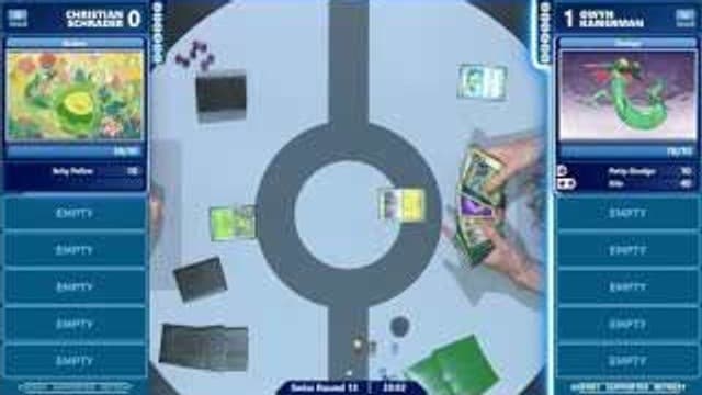 Clean match-start frame for Christian Schrader versus Owyn Kamerman