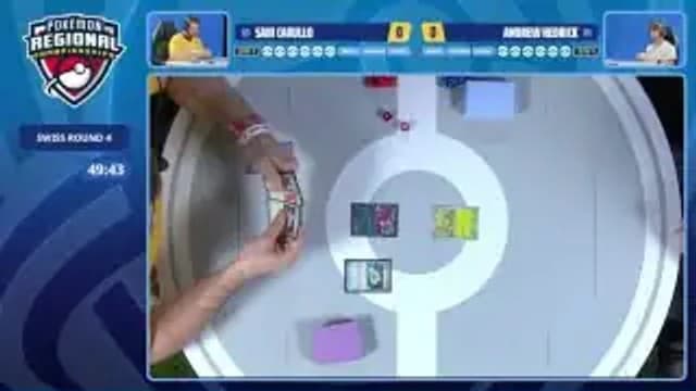 Clean match-start frame for Sam Carullo versus Andrew Hedrick