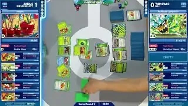 Clean match-start frame for Yongyao Hu versus Julius Brunfeldt