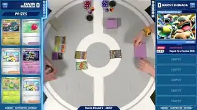 Clean match-start frame for Ramon Miranda versus Daichi Shimada