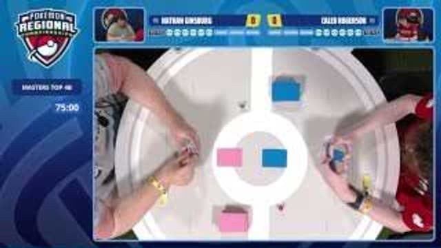Clean match-start frame for Nathan Ginsburg versus Caleb Rogerson