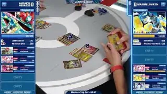Clean match-start frame for Andrew Hedrick versus Mason Lovato