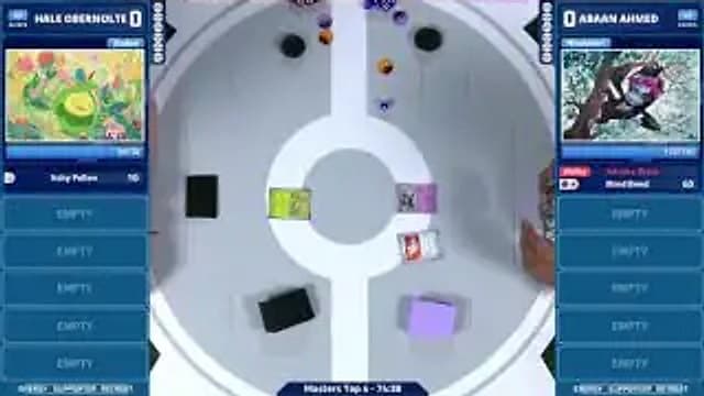 Clean match-start frame for Abaan Ahmed versus Hale Obernolte