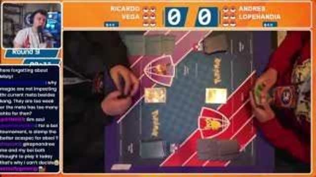 Clean match-start frame for Andres Estefano Gajardo Lopehandia versus Ricardo Vega