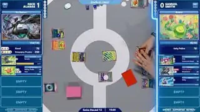 Clean match-start frame for Nico Alabas versus Samuel Smith