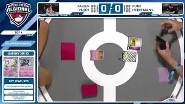 Clean match-start frame for FABIEN Pujol versus Rune Heiremans
