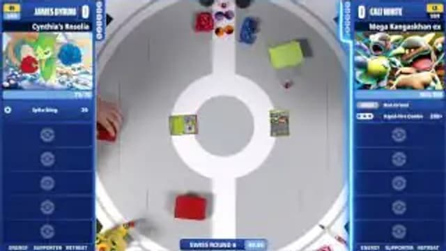 Clean match-start frame for James Byrum versus Cali White