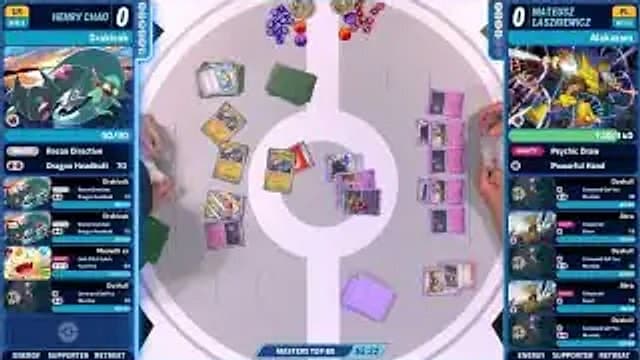 Clean match-start frame for Henry Chao versus Mateusz Łaszkiewicz