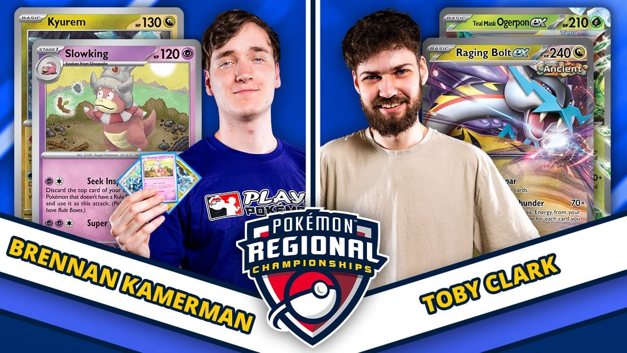 Clean match-start frame for Brennan Kamerman versus Toby Clark