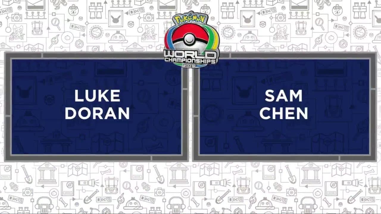 Clean match-start frame for Sam Chen versus Luke Doran